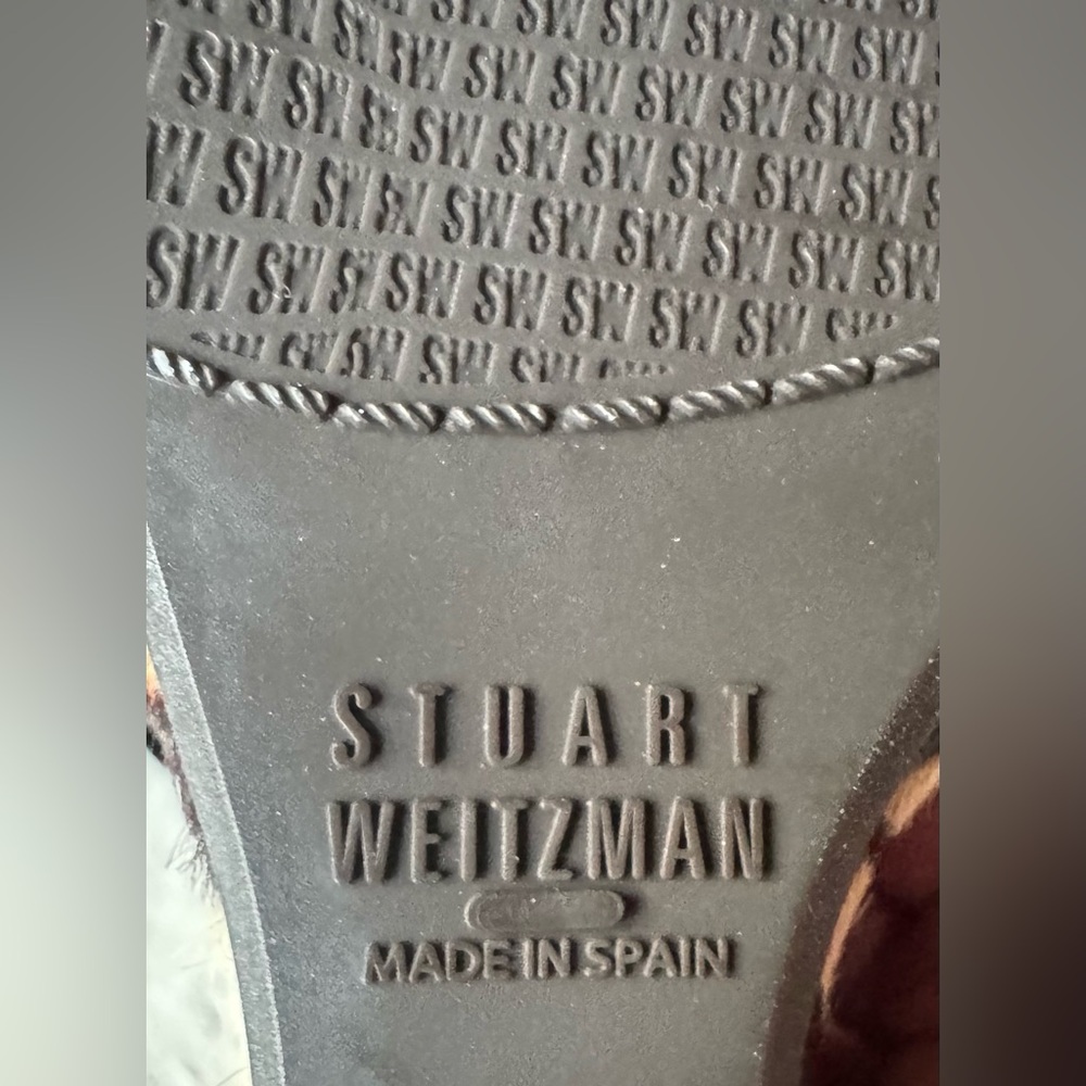 Stuart Weitzman x Theodora & Callum Leopard-Print Wedge Sandals Size 7 - Picture 6 of 9